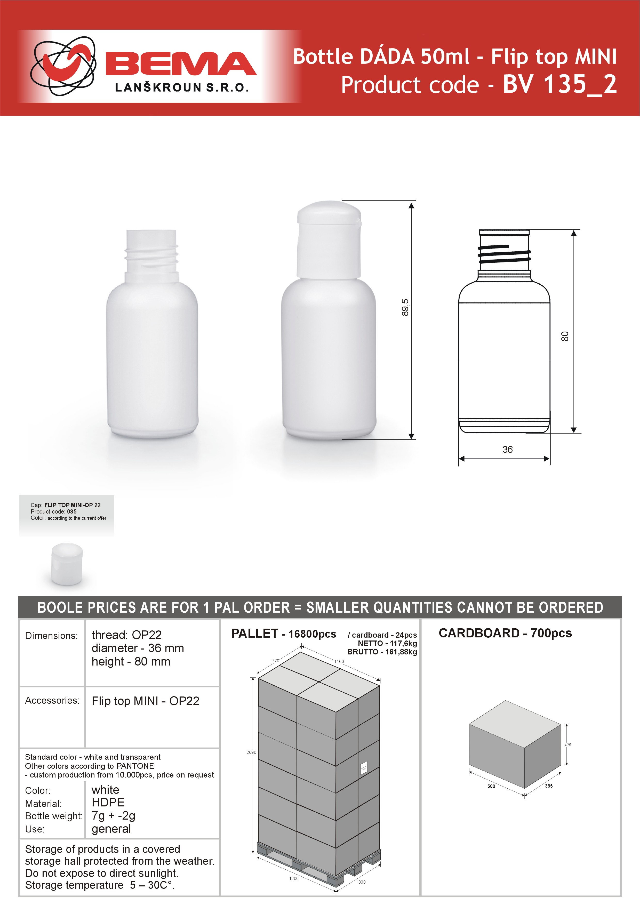 Dada 50ml flip top mini -15-1-2021